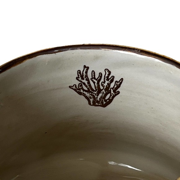 Sea Shells Genuine Gold with Unscented Soy Candle Pottery - Picture 6 of 9